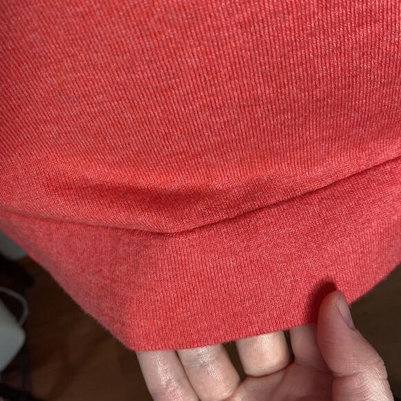 J. Crew Factory Teddie cotton red orange sweater size S - Picture 7 of 11